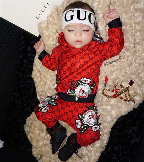 gucci gang baby clothes|newborn baby wearing Gucci.